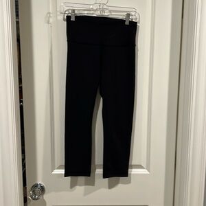 Lululemon fast and free high rise crop; size 6; black